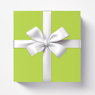 Simple plain solid colour bright acid green lime wrapping paper