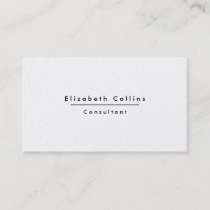 Simple Plain Trendy Minimalist Modern Business Card