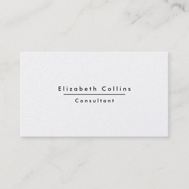 Simple Plain Trendy Minimalist Modern Business Card (Front)