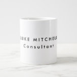 Simple Plain Trendy White Professional Creative Large Coffee Mug<br><div class="desc">Unique trendy template designs.</div>