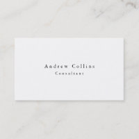 Simple Plain White Minimalist Professional Legible