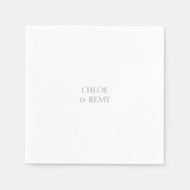 Simple Plain White  Napkin (Front)
