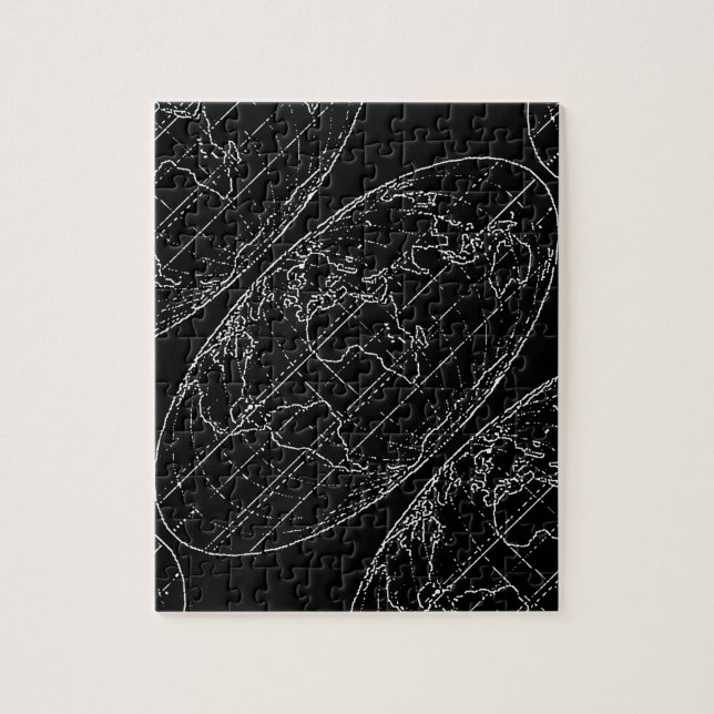 simple planisphere / maps jigsaw puzzle (Vertical)