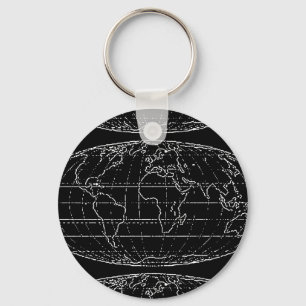 simple planisphere / maps key ring