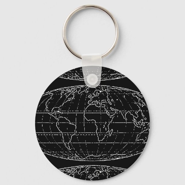 simple planisphere / maps key ring (Front)