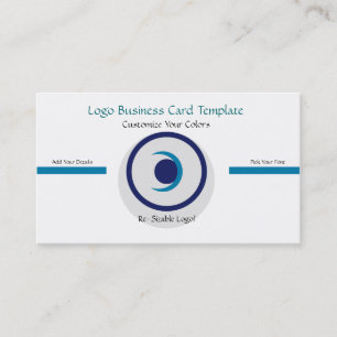 Simple Plant and Moon - Circle Logo Business Card