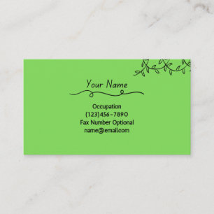 Simple Plant Business Card