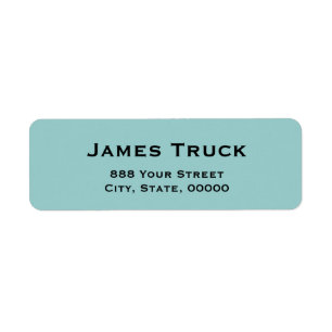 Simple Plate Monochrom Return Address Labels