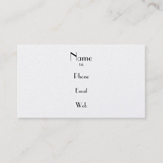 Simple Platinum Business Card (Front)