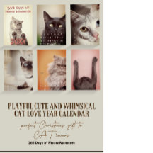 Simple Playful Cute and Whimsical CAT Love Year