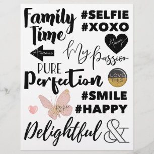 "Simple Pleasures" Word Art Set 01