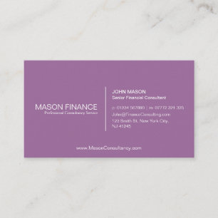 Simple Plum Customisable Business Card Template