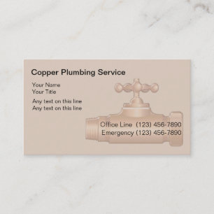 Simple Plumber Business Cards