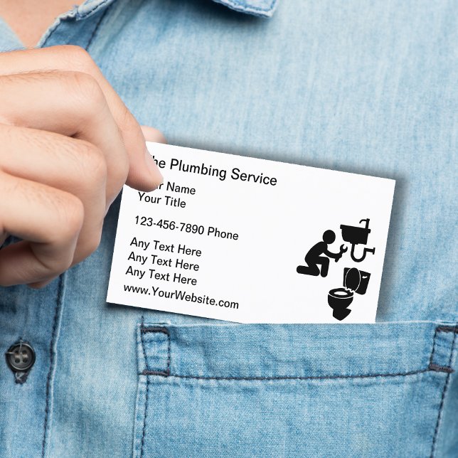 Simple Plumber Business Cards Design Template (Creator Uploaded)