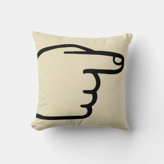 Simple Pointing Hand Manicule Cushion
