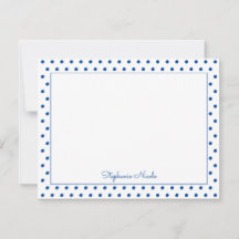 Simple Polka Dot Blue Personalised Thin Border