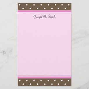 Simple Polka Dot Stationery