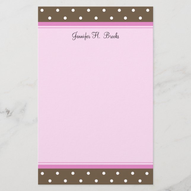 Simple Polka Dot Stationery (Front)