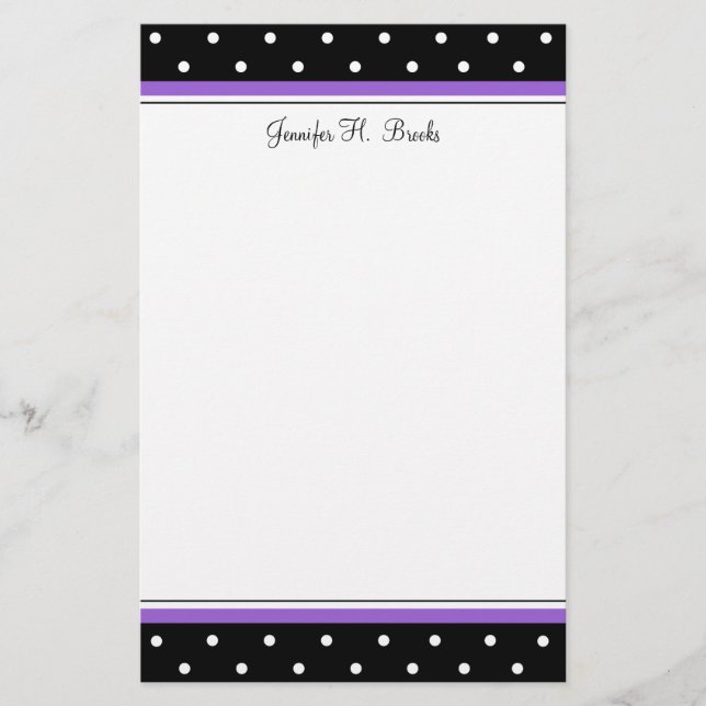 Simple Polka Dot Stationery (Front)