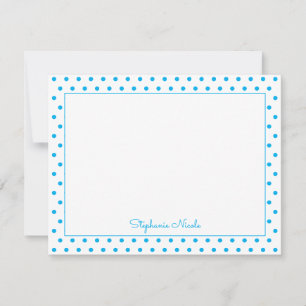 Simple Polka Sky Blue Personalised Card