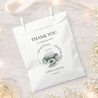 Simple Poodle Dog Wedding Thank You Favour Bags