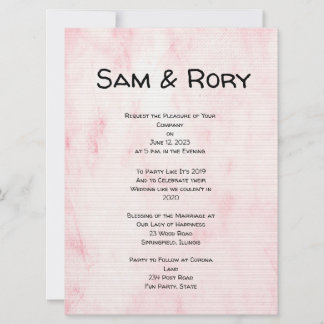 Simple Post Covid Wedding Celebration Invitation M
