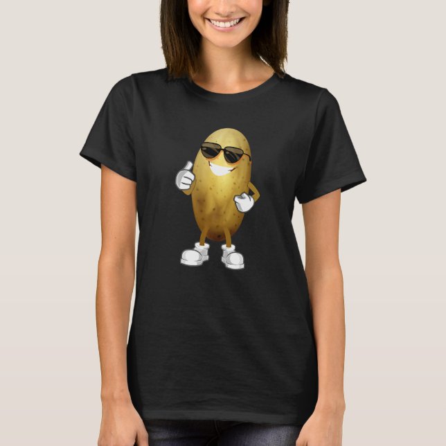 Simple Potato Costume Vegetable Potato   Gardener T-Shirt (Front)
