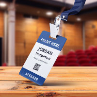Simple Practical Dark Blue QR Code Event ID