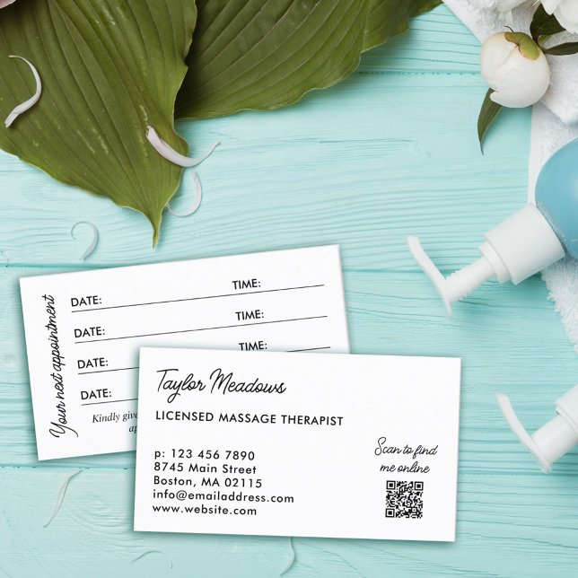 Simple Practical QR Code Multi Appointment  Card (Creator Uploaded)