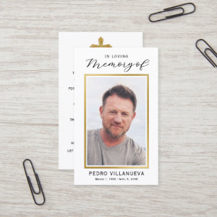 Simple Prayer Photo Sympathy Cards