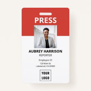 Simple Press Photo ID ID Badge