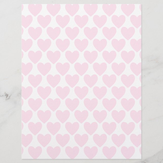 Simple Pretty Pink Polka Heart Wallpaper Pattern (Front)