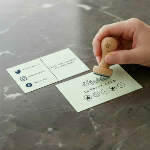 Simple pretty plant shop, garden loyalty card