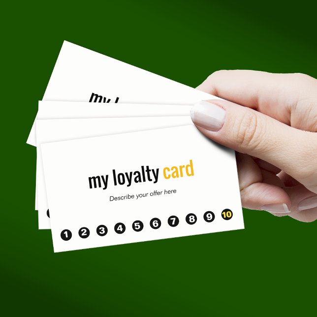 Simple Professional 10 Punch Customer Loyalty Card (Creator Uploaded)