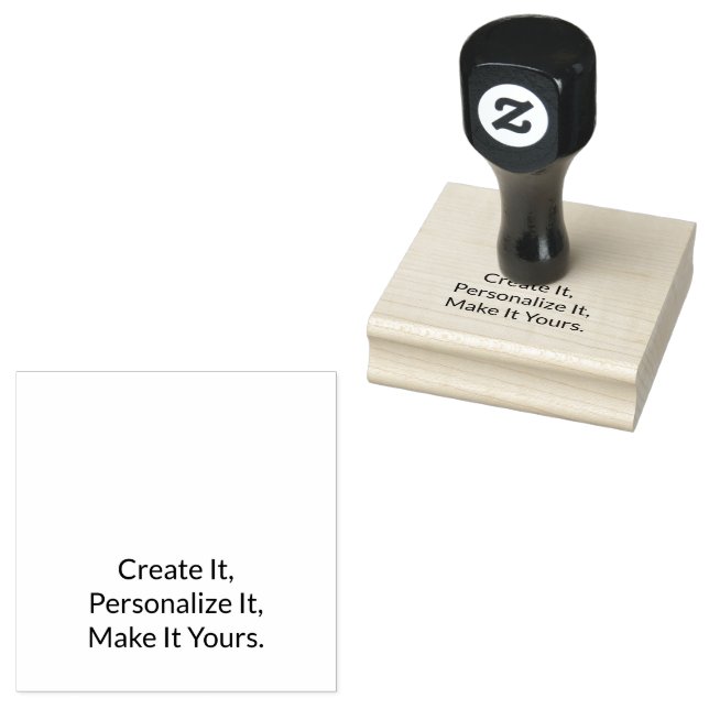 Simple Professional 2.5" x 2.5" Rubber Stamp (Stamped)