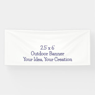 Simple Professional 2.5' x 6' Outdoor Banner