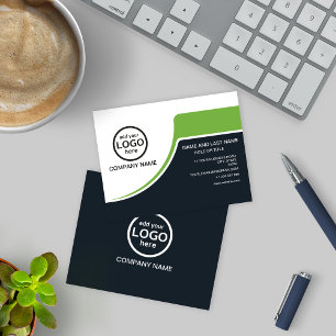 Simple Professional 2 colours add your logo Business Card