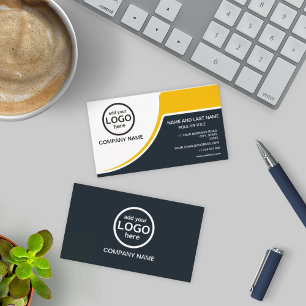 Simple Professional 2 colours add your logo Business Card