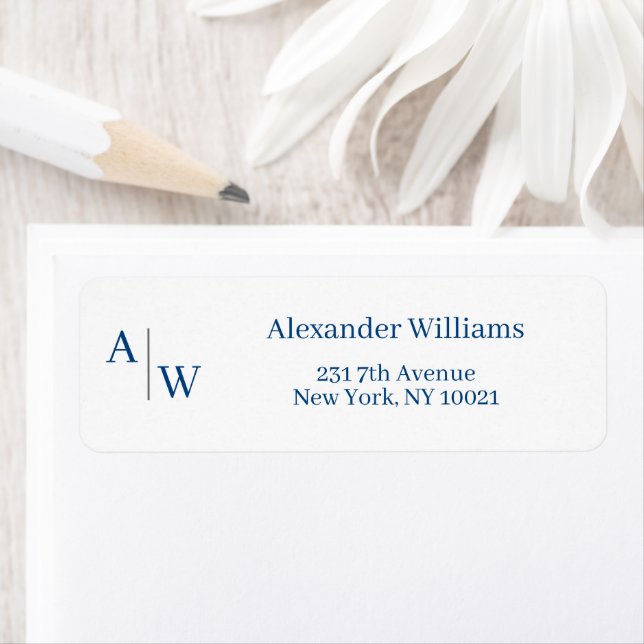 Simple Professional 2 Monogram Name Navy Blue (Insitu)