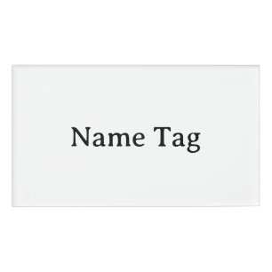 Simple Professional 3.5" x 2" Name Tag