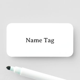 Simple Professional 3" X 1.5" Rectangle Dry Erase Name Tag