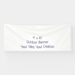 Simple Professional 4' x 10' Outdoor Banner
