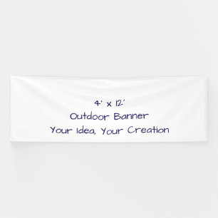 Simple Professional 4' x 12' Outdoor Banner