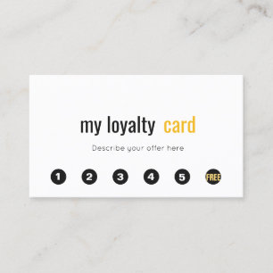 Simple Professional 6 Punch Customer Loyalty Card