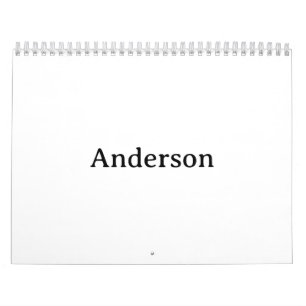 Simple Professional 8.5" x 11" 2 Page Medium white Calendar