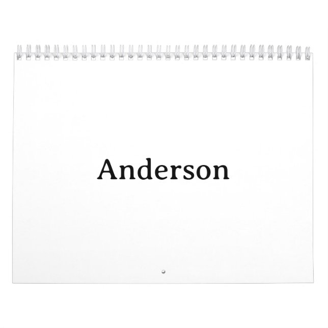 Simple Professional 8.5" x 11" 2 Page Medium white Calendar (Cover)