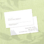 Simple Professional Appointment Reminder<br><div class="desc">An ideal card for anyone in the professional fields of  consulting,  wellness,  beauty,  fashion,  healthcare and more. For additional matching marketing materials,  custom design or
logo enquiry,  please contact me at maurareed.designs@gmail.com and I will reply within 24 hours.
For shipping,  cardstock enquires and pricing contact Zazzle directly.</div>