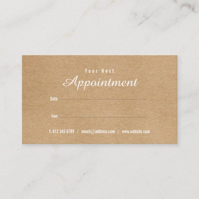 Simple Professional Appointment Reminder Card (Front)