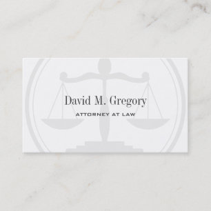 Simple Professional Attorney Lawyer Law Firm Business Card