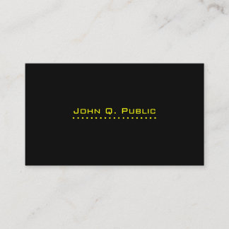 Simple Professional Black Business Card
